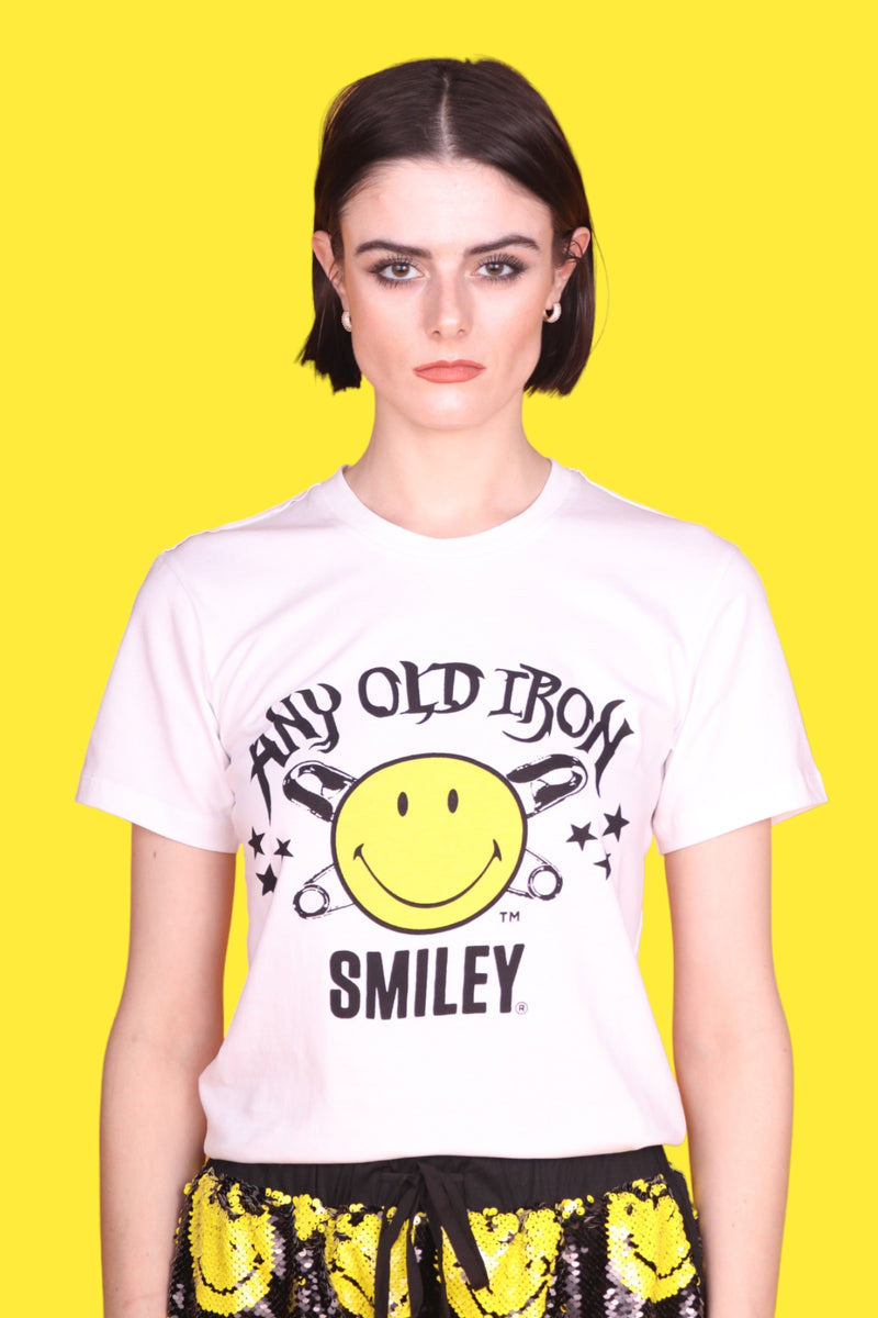Any Old Iron x Smiley Logo White T-Shirt