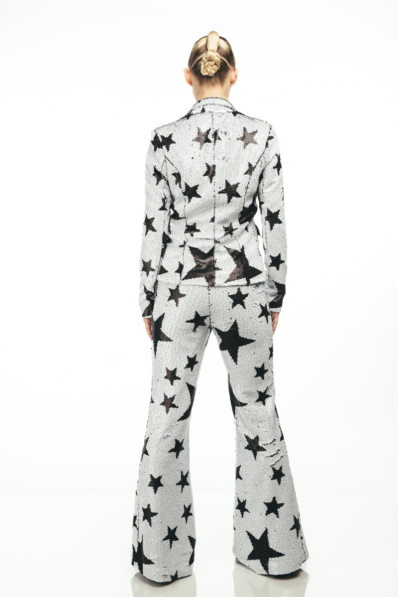 Any Old Iron Sparkle Star White Trousers