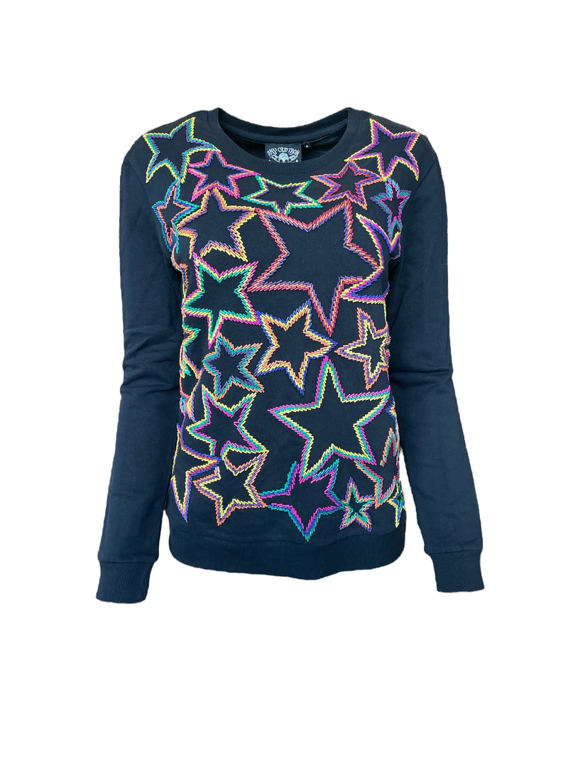 Any Old Iron Bright Color Star Sweatshirt