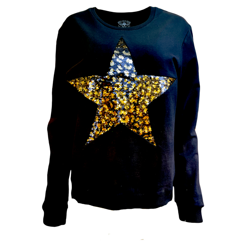 Any Old Iron Women's Leopard Large Star Sweatshirt