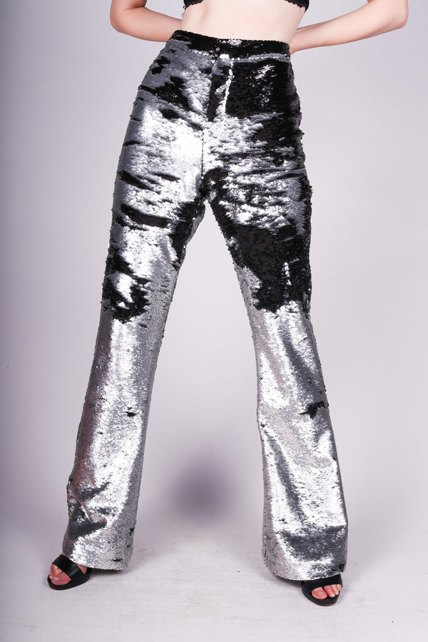 Any Old Iron Matte Silver Sequin Pants