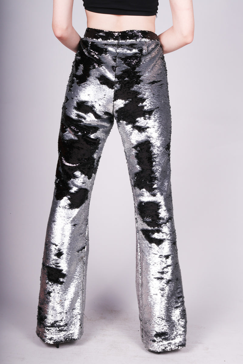 Any Old Iron Matte Silver Sequin Pants