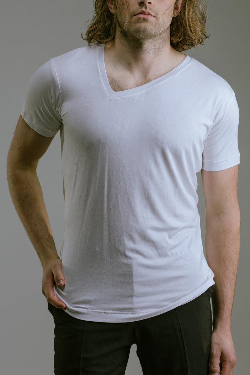 Any Old Iron Off Kilter White T-Shirt , Mens Tops - ANY OLD IRON,  - 3