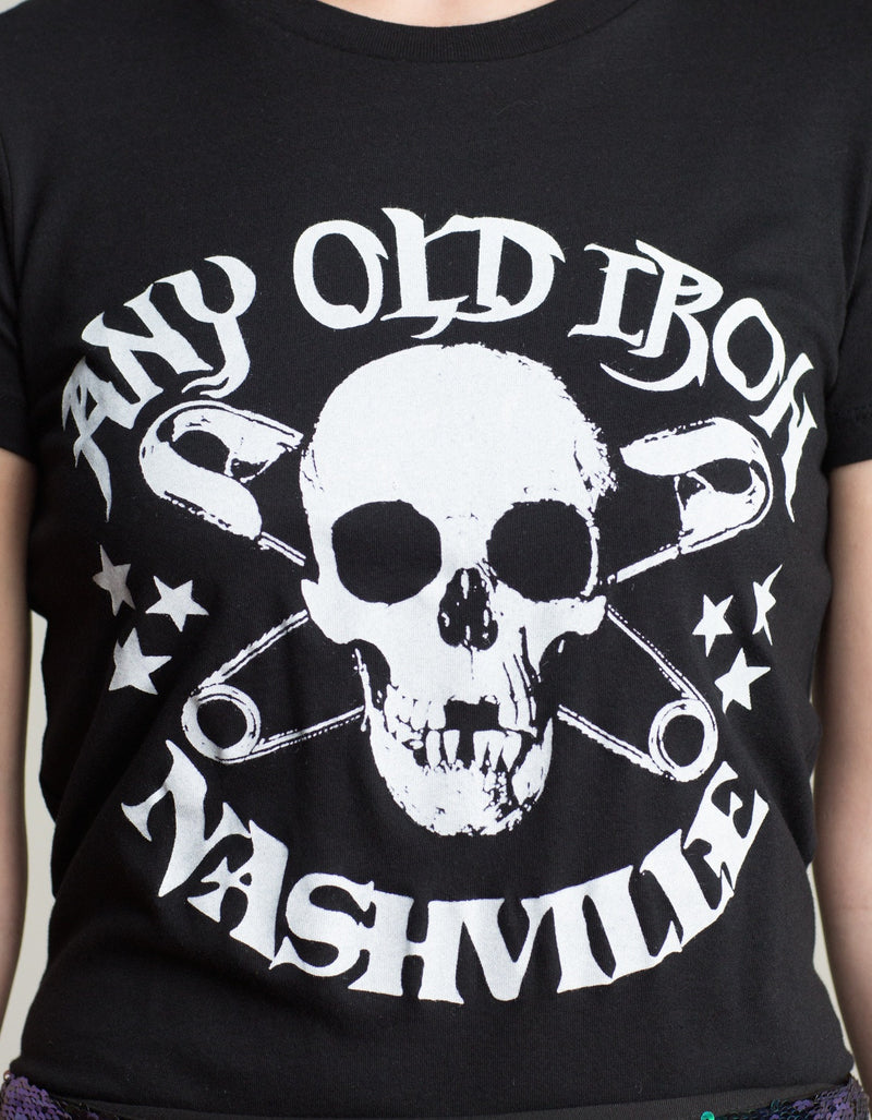 Any Old Safety Pin Skull T-Shirt , Mens Tops - ANY OLD IRON,  Nashville T-Shirt