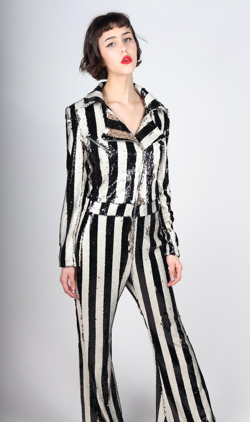 Any Old Iron Stripped Jumpsuit