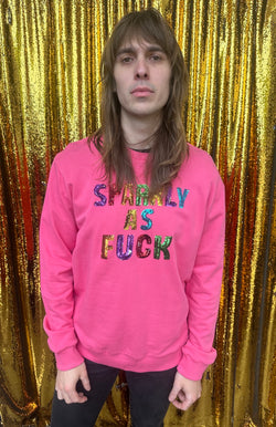 Any Old Iron Men's Pink Sparkly As Fuck Sweatshirt