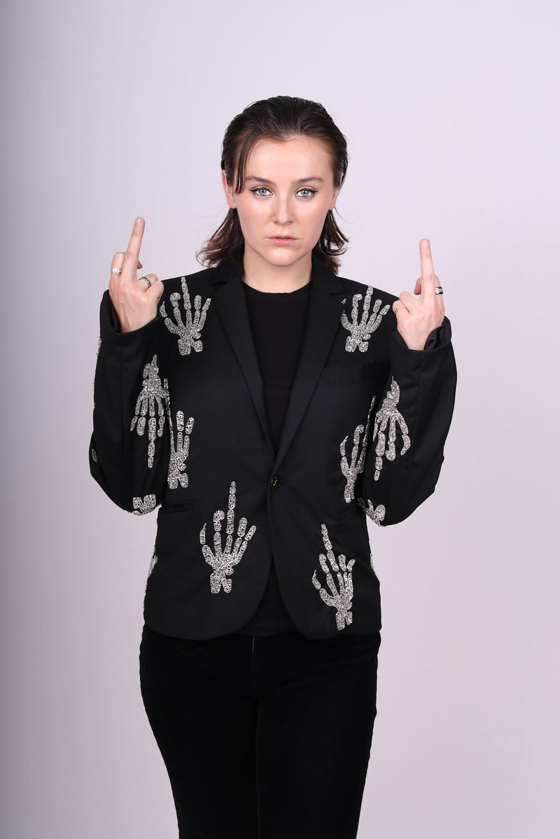 Any Old Iron Skull Finger Blazer Jacket