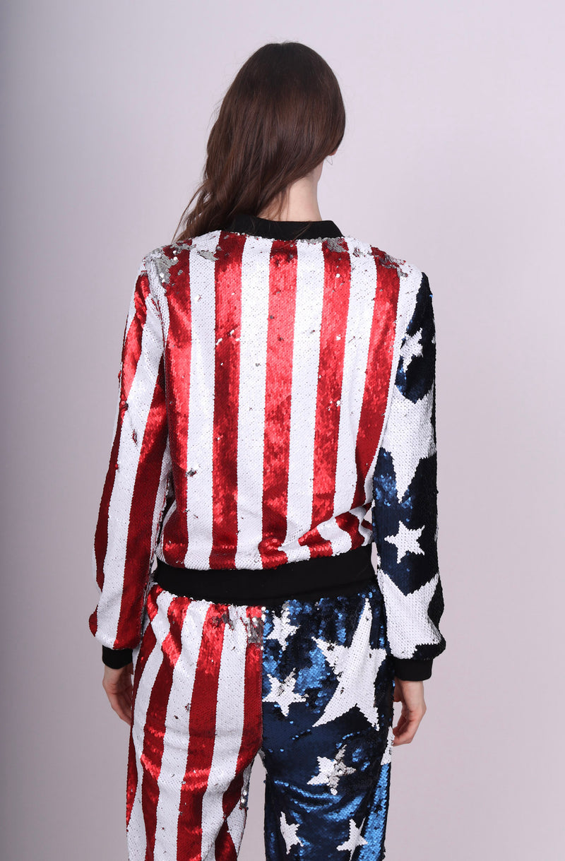 Any Old Iron Stars and Stripes Bomber Jacket