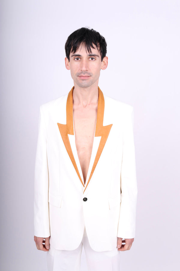 Any Old Iron Men's White Bowie Suit
