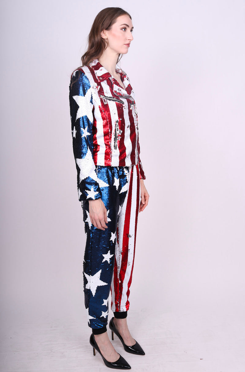 Any Old Iron Stars and Stripes Moto Jacket