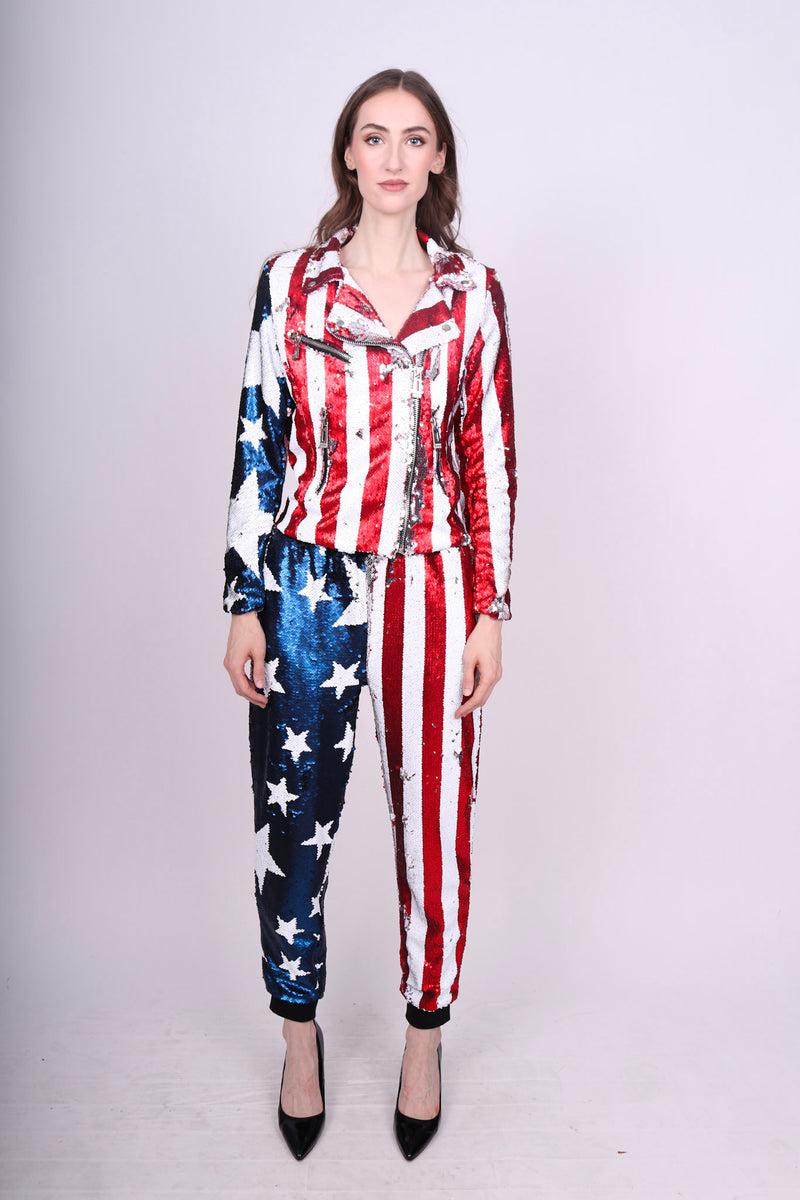 Any Old Iron Stars and Stripes Moto Jacket