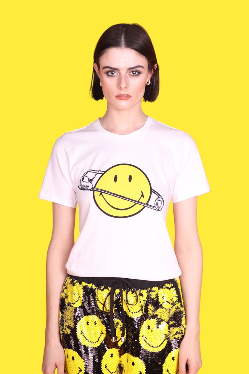 Any Old Iron x Smiley Pin Planet White T-Shirt