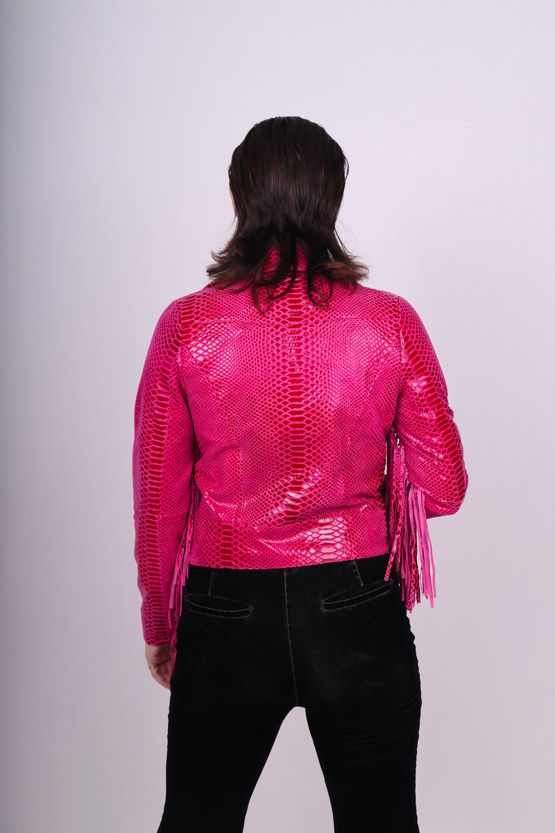 Any Old Iron Pink Python Moto