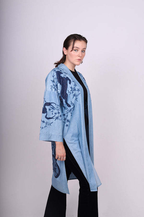 Any Old Iron Wild Horses Denim Duster