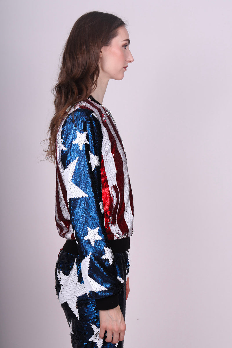 Any Old Iron Stars and Stripes Bomber Jacket