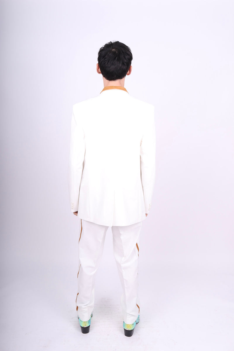 Any Old Iron Men's White Bowie Suit
