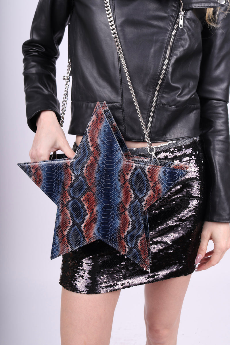 Any Old Iron Blue Snake Star Bag
