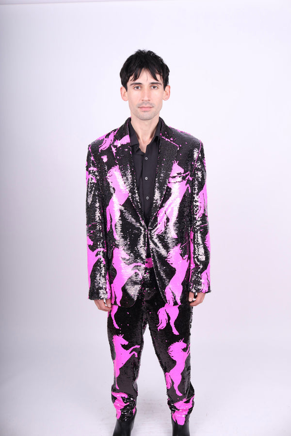 Any Old Iron Men's Pink Horse Suit