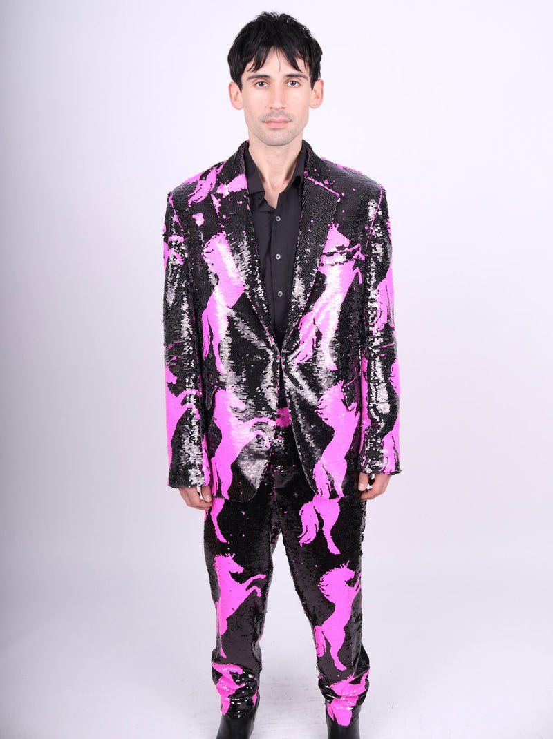 Any Old Iron Men's Pink Horse Suit
