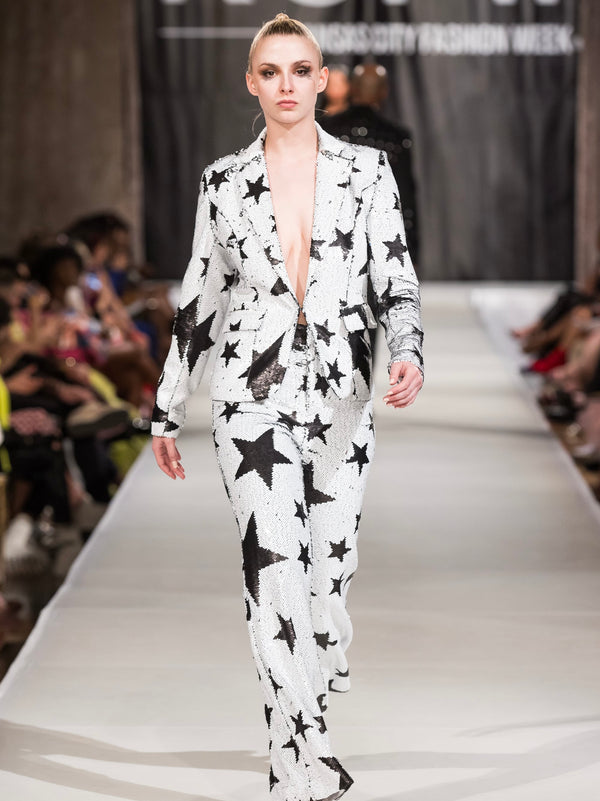 Any Old Iron Sparkle Star White Suit