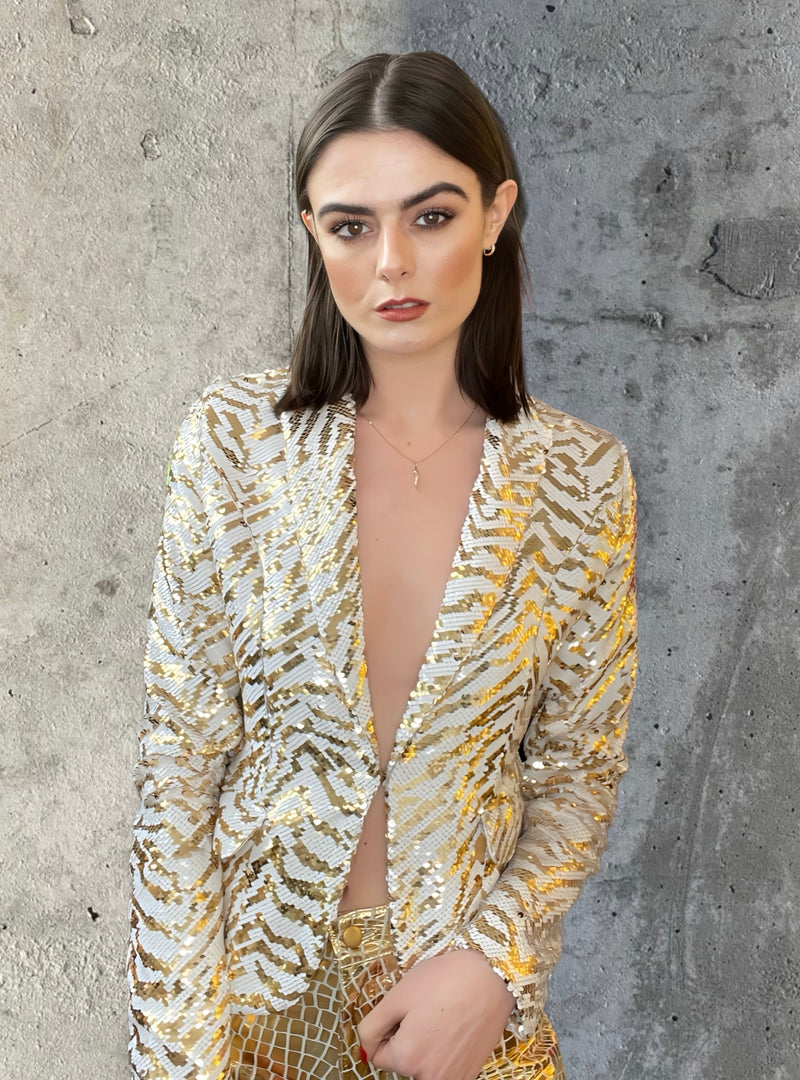 Any Old Iron White Tiger Blazer