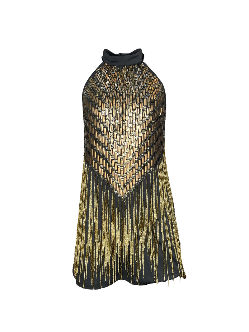 Any Old Iron Goldy Fringe Dress