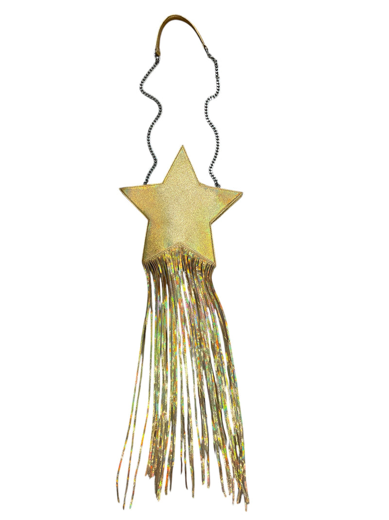 Any Old Iron Gold Star Fringe Bag