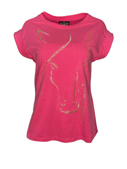 Any Old Iron Pink Horse Face T-Shirt