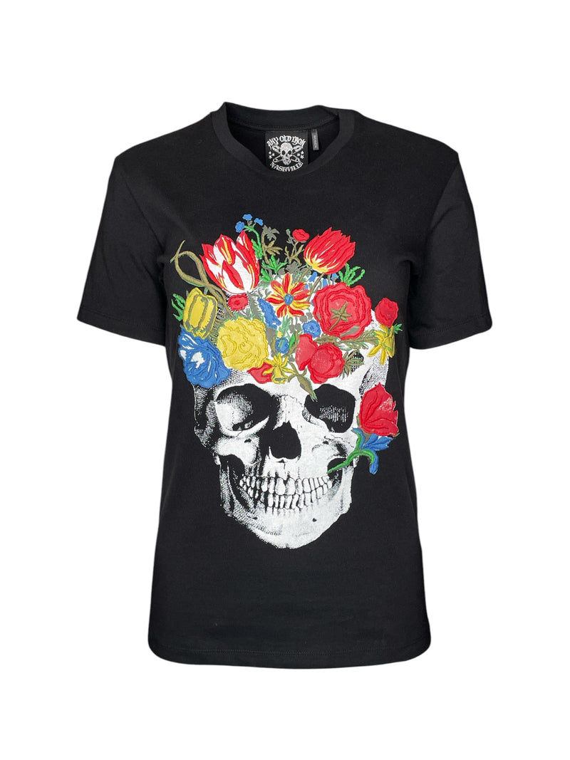 Any Old Iron Skull Bouquet T-Shirt