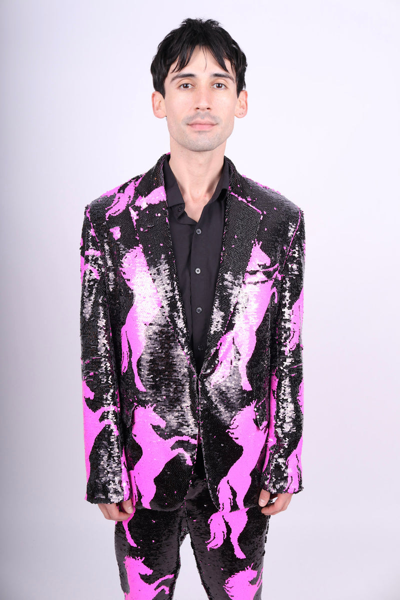 Any Old Iron Men's Pink Horse Suit
