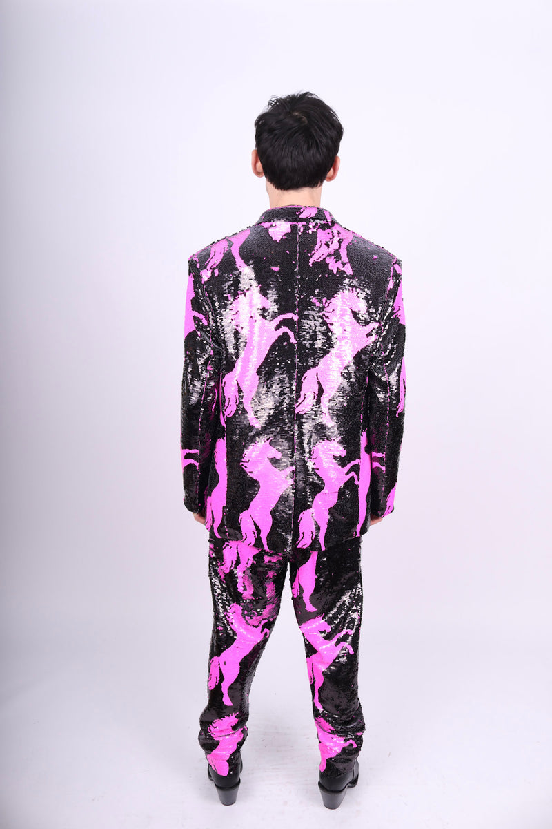 Any Old Iron Men's Pink Horse Suit