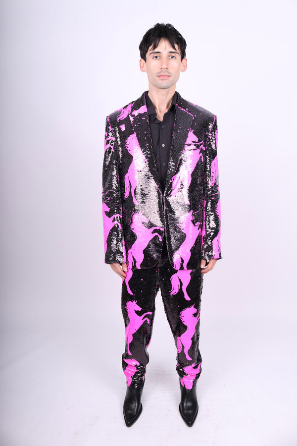 Any Old Iron Men's Pink Horse Suit