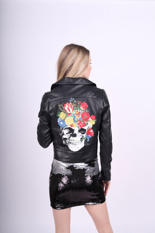 Any Old Iron Flower Skull Moto