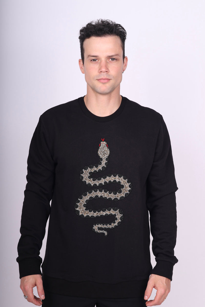 Any Old Iron Men's Black Snake Sweatshirt