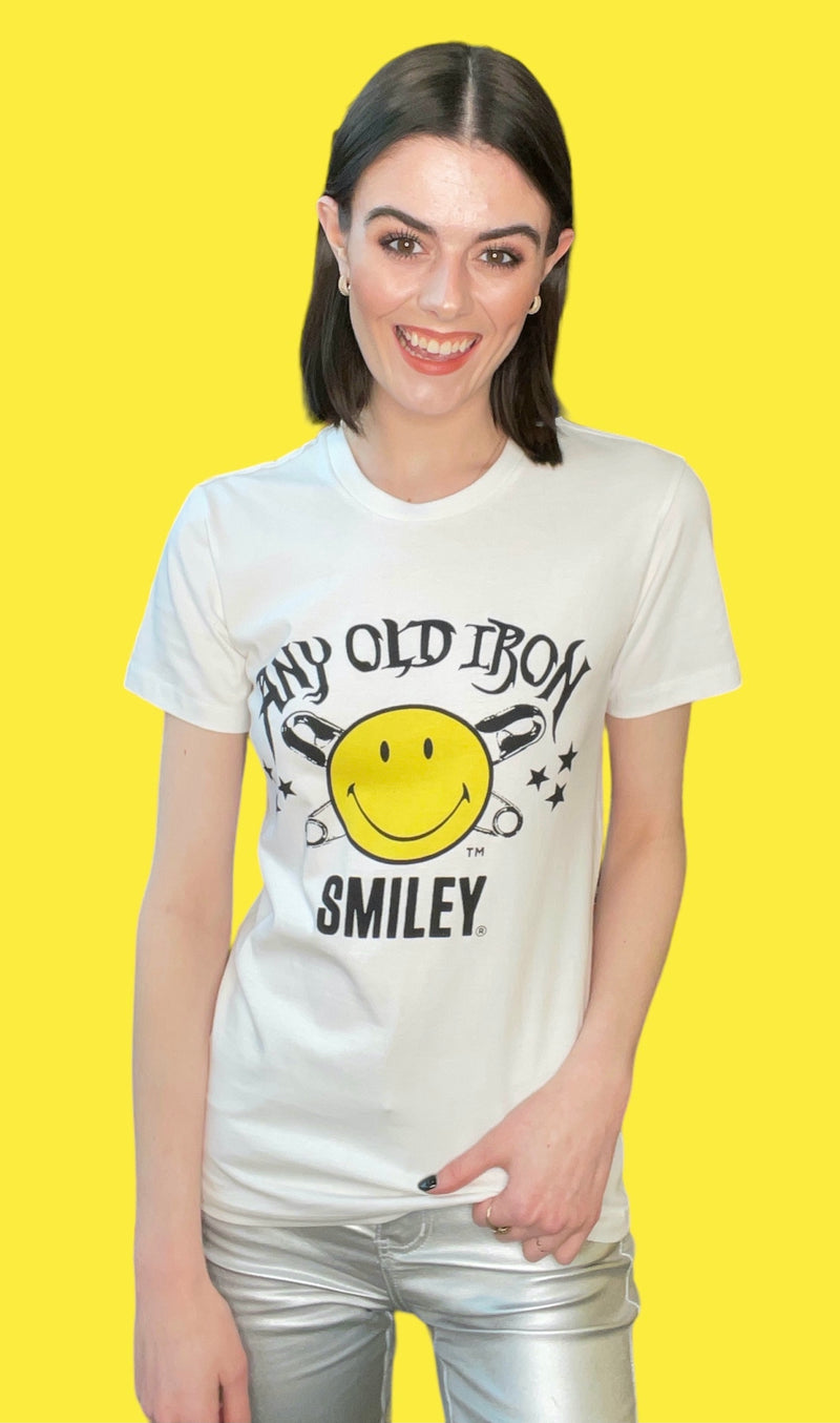 Any Old Iron x Smiley Logo White T-Shirt