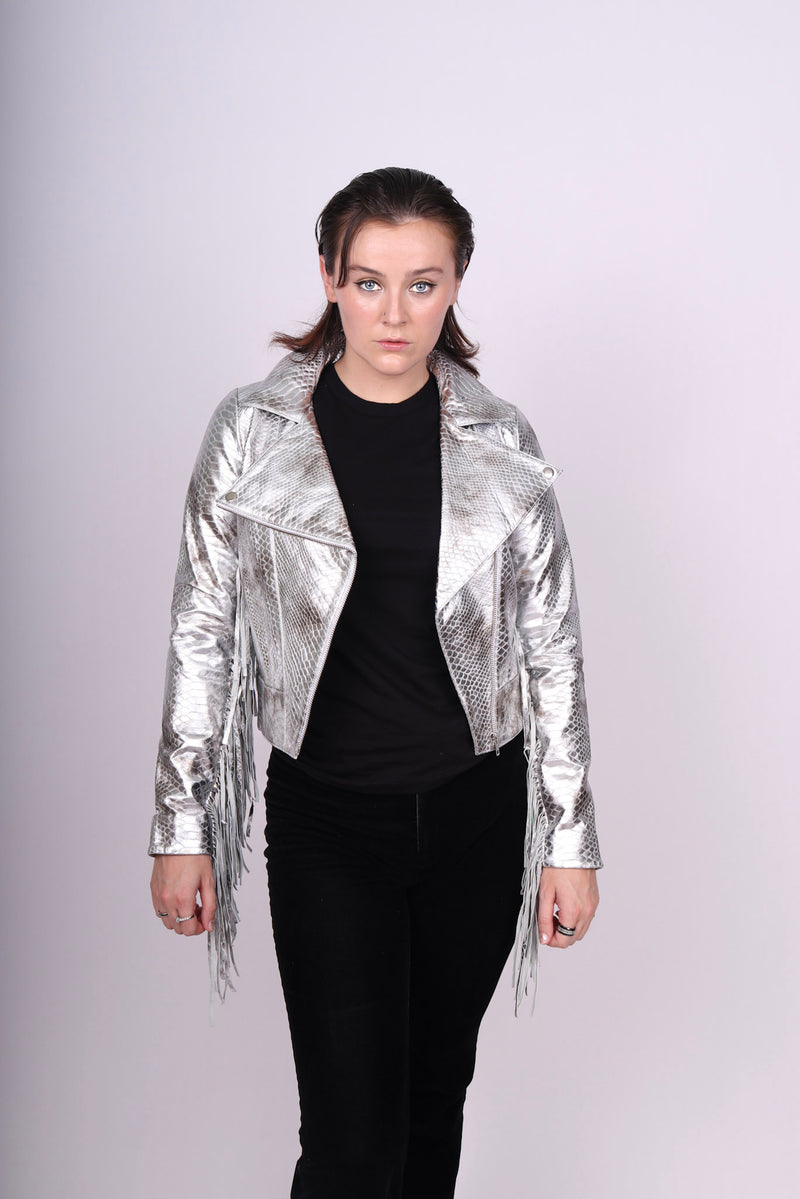 Any Old Iron Silver Croc Moto
