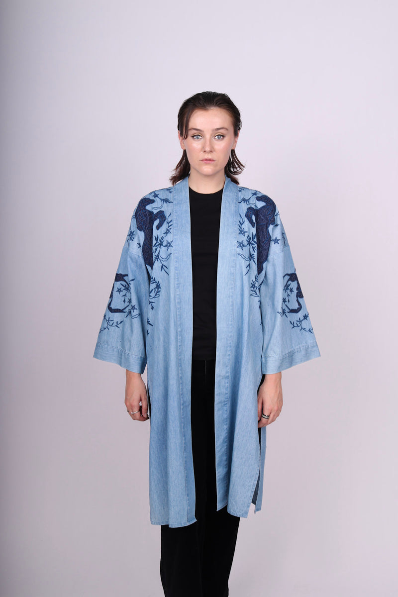 Any Old Iron Wild Horses Denim Duster