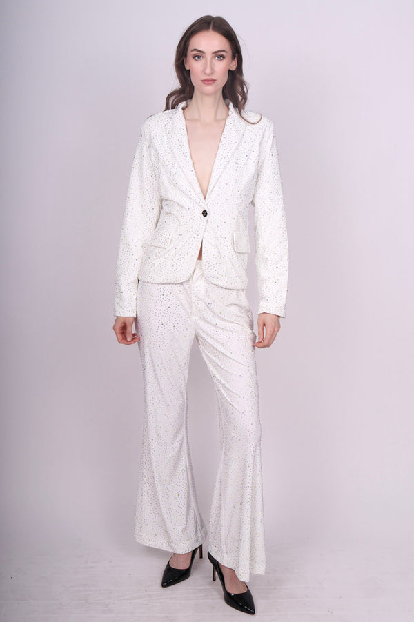 Any Old Iron Rhinestone White Suit