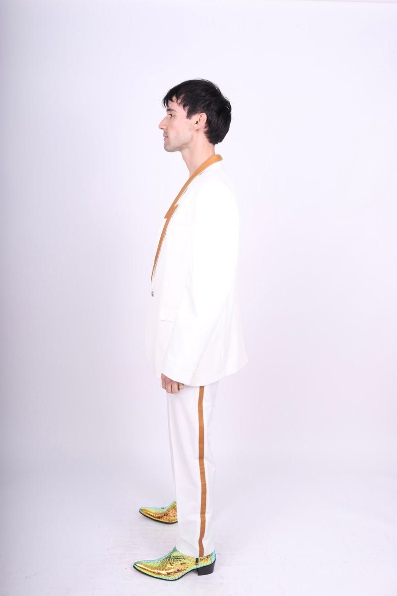 Any Old Iron Men's White Bowie Suit