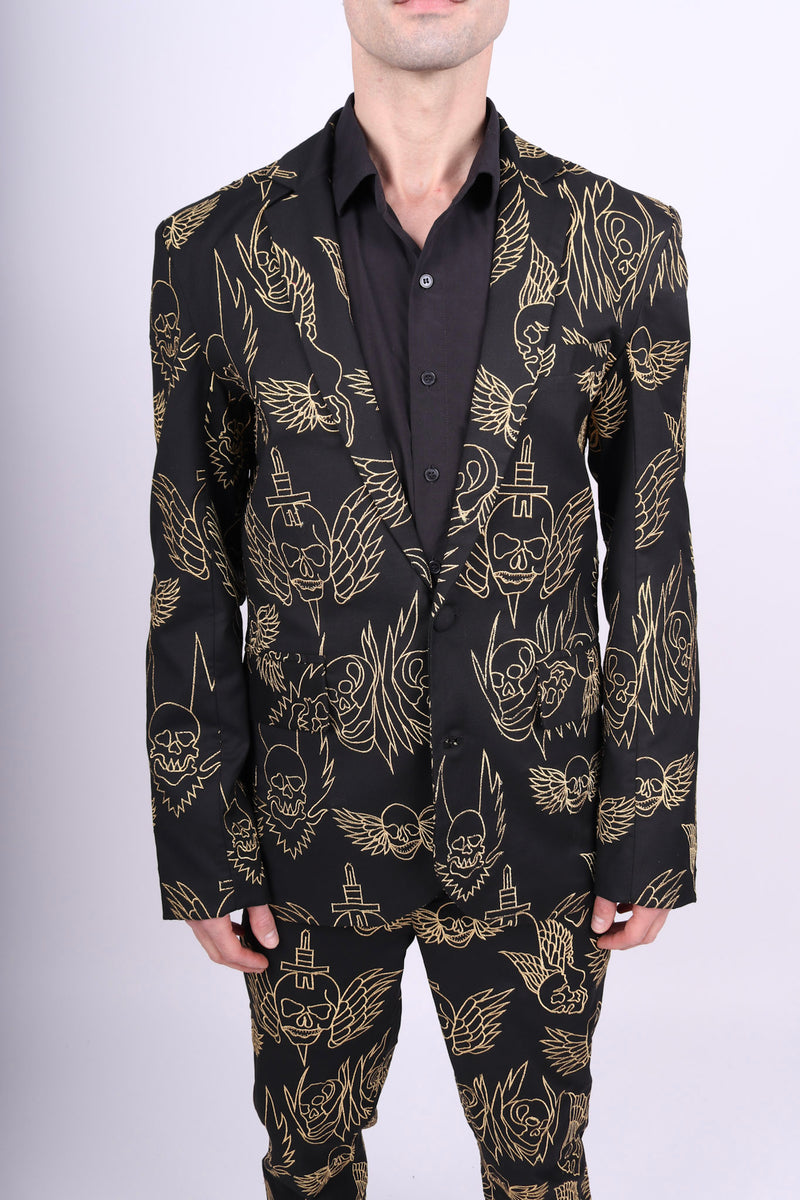 Any Old Iron Men's Skull Wings Suit