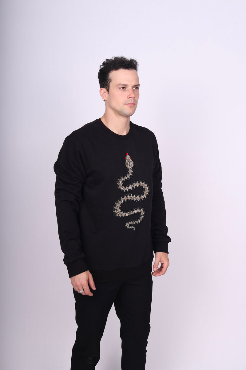 Any Old Iron Men's Black Snake Sweatshirt