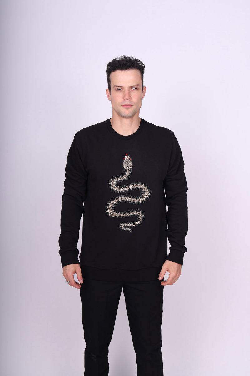 Any Old Iron Men's Black Snake Sweatshirt