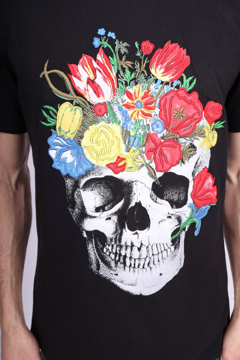 Any Old Iron Men's Skull Bouquet T-Shirt