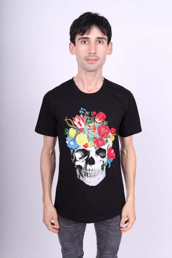 Any Old Iron Men's Skull Bouquet T-Shirt