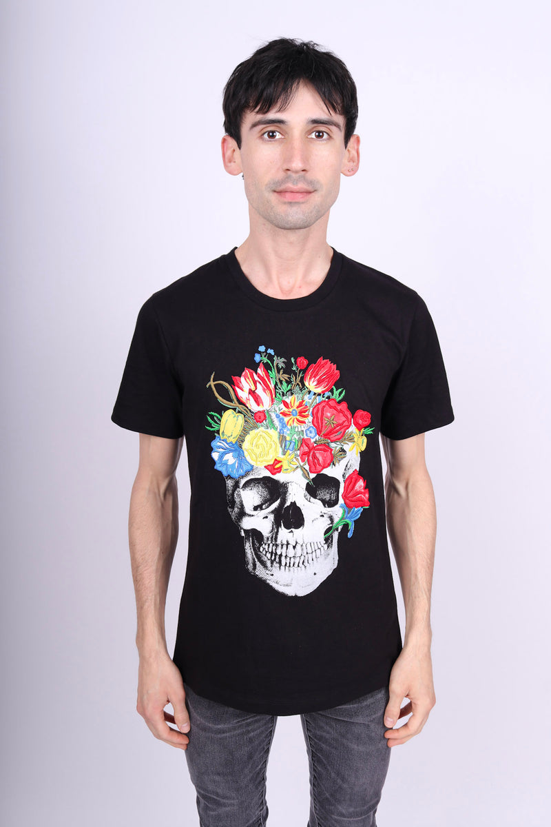 Any Old Iron Men's Skull Bouquet T-Shirt