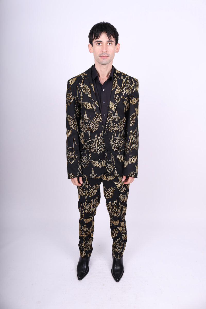 Any Old Iron Men's Skull Wings Suit