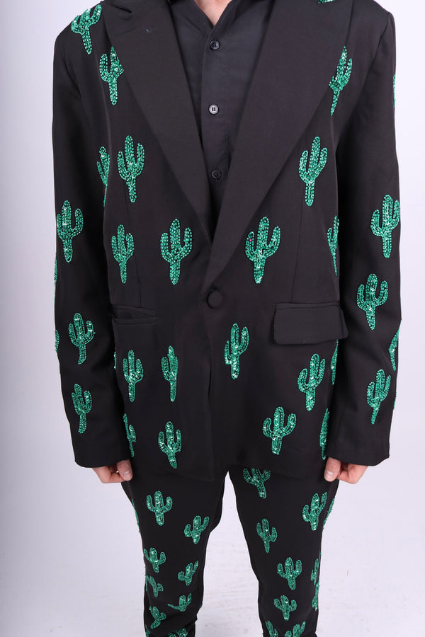 Any Old Iron Men's Beaded Cactus Suit