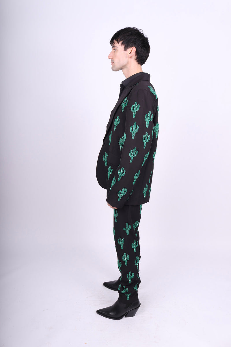 Any Old Iron Men's Beaded Cactus Suit