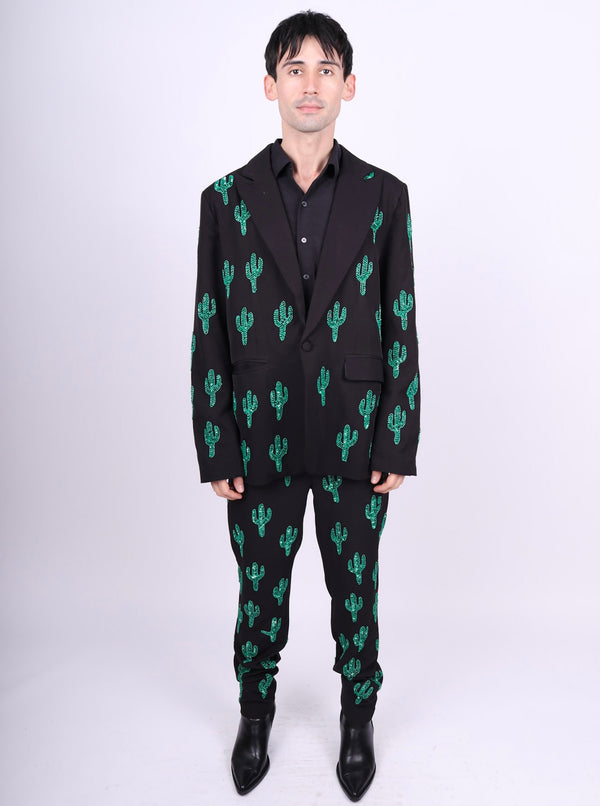 Any Old Iron Men's Beaded Cactus Suit