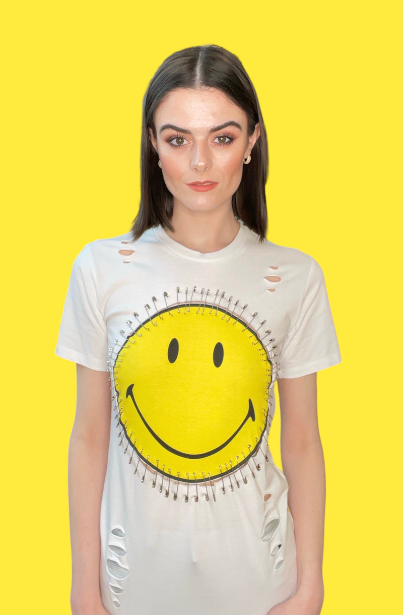 Any Old Iron x Smiley Just Safe White T-Shirt